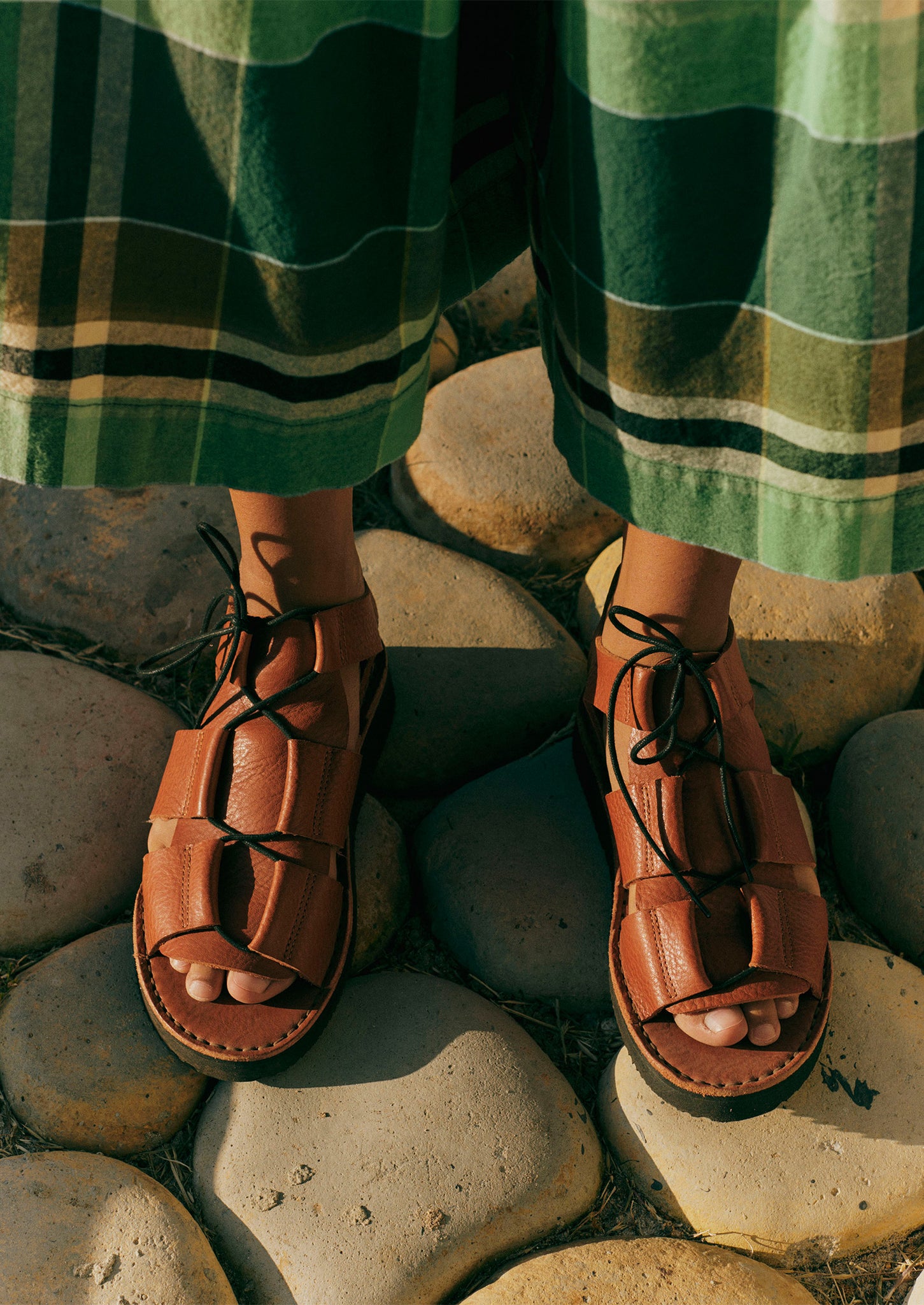 Fracap Lina Leather Sandals | Brick