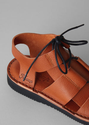 Fracap Lina Leather Sandals | Brick