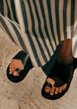 Trippen Alex Leather Sandals | Black