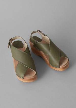 Troentorp Leather Clog Sandals | Agave