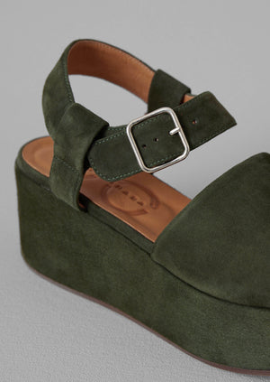 Chie Mihara Suede Platform Sandals | Fern