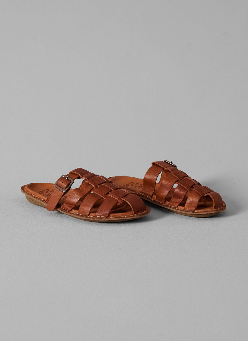 Vibae Leather Fisherman Sandals | Tan