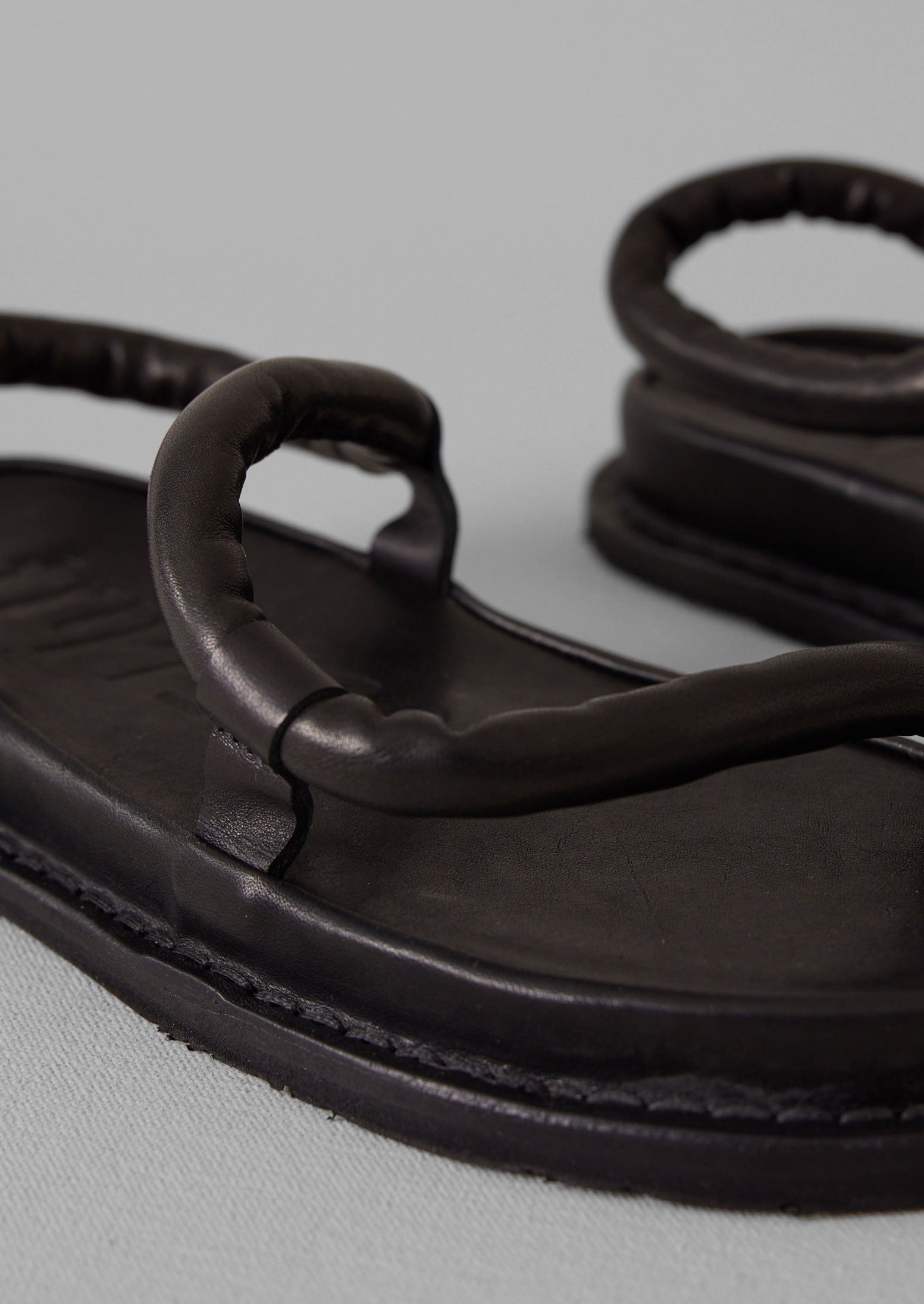 Trippen ZigZag Leather Sandals | Black | TOAST