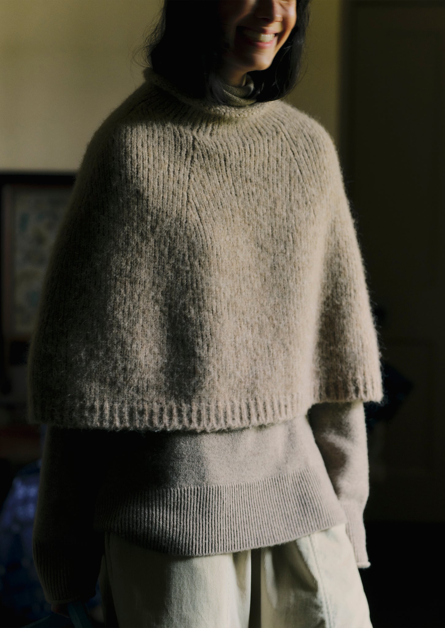 Fine knit hotsell poncho uk