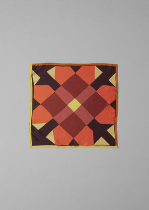 Pinwheel Print Silk Bandana | Plum