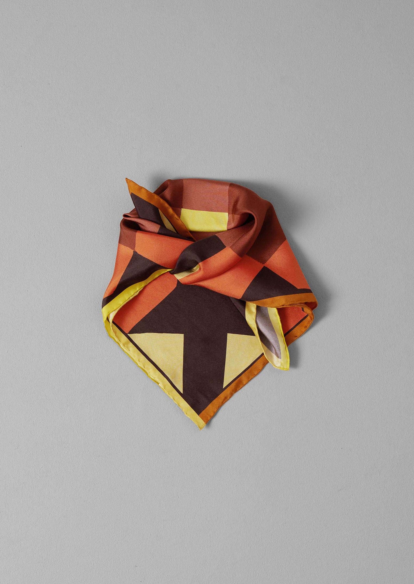 Pinwheel Print Silk Bandana | Plum