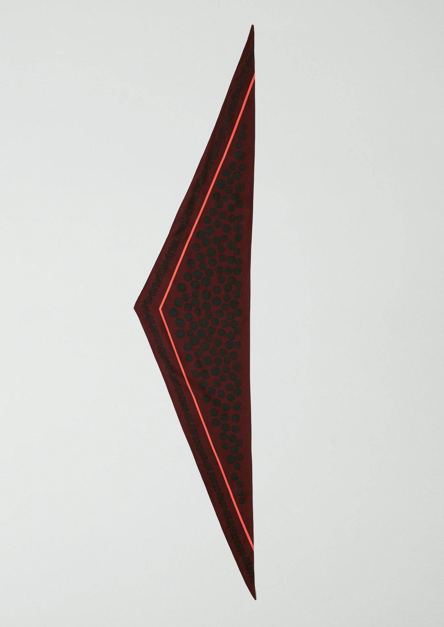 Spotted Carapace Print Silk Bandana | Ruby Red