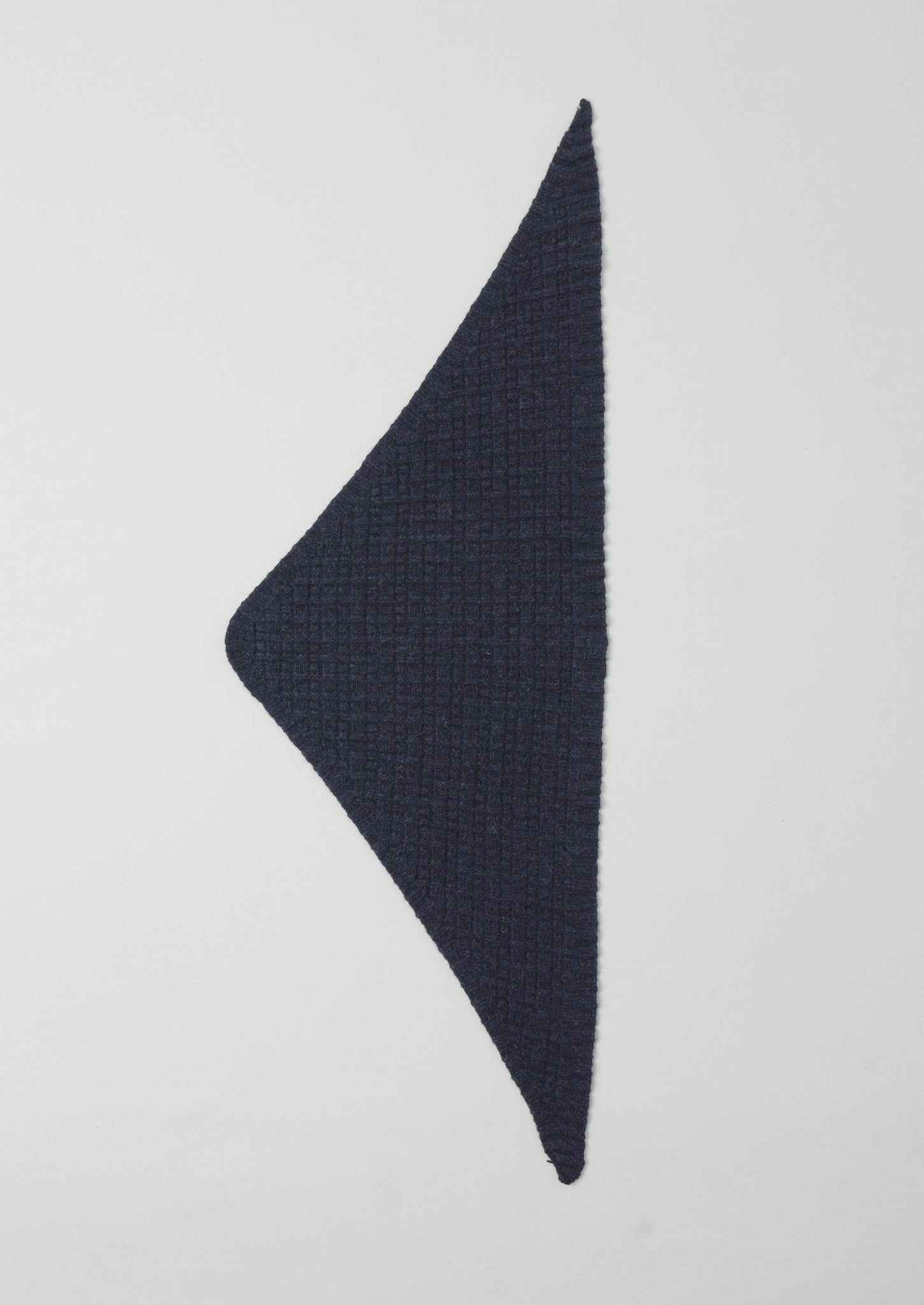 Knitted Wool Bandana | Indigo Melange
