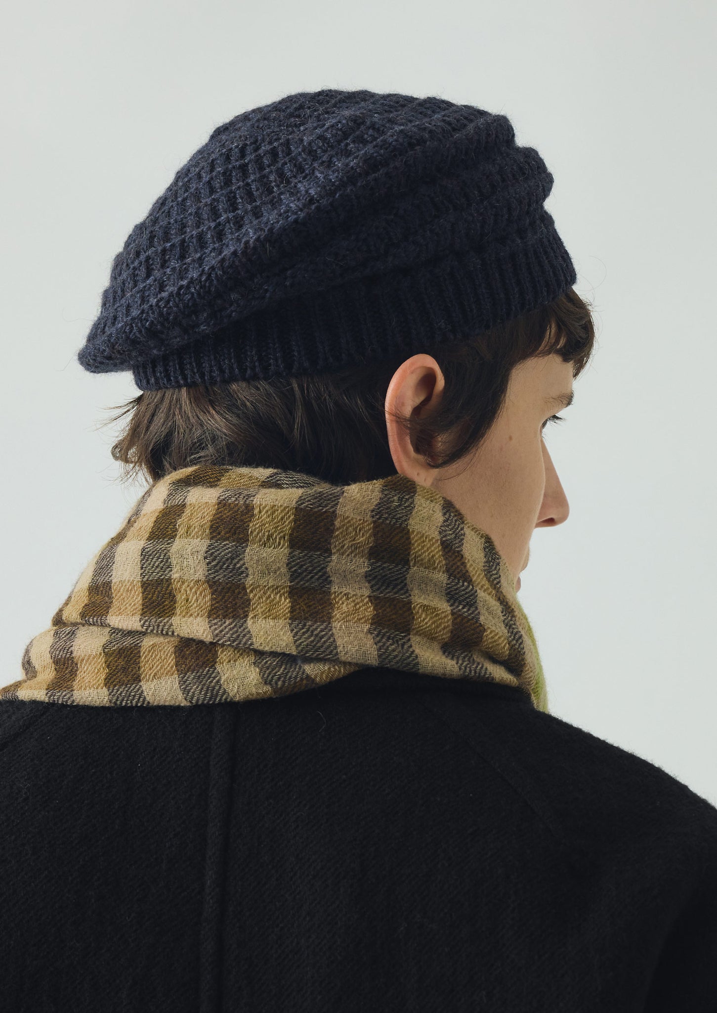 Dyad Knot Gingham Handwoven Scarf | Croft Green