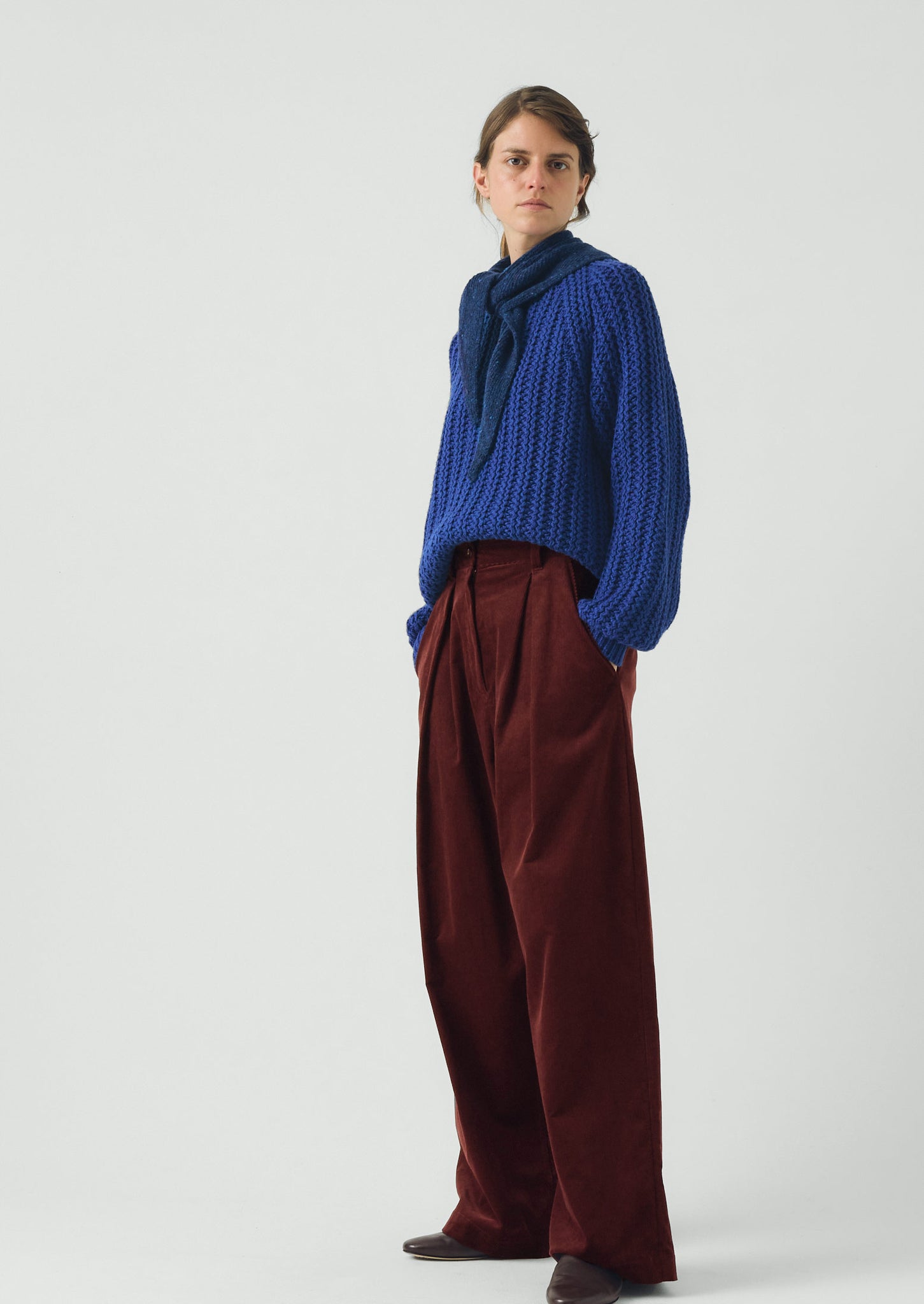 Donegal Merino Bandana | Ink Blue