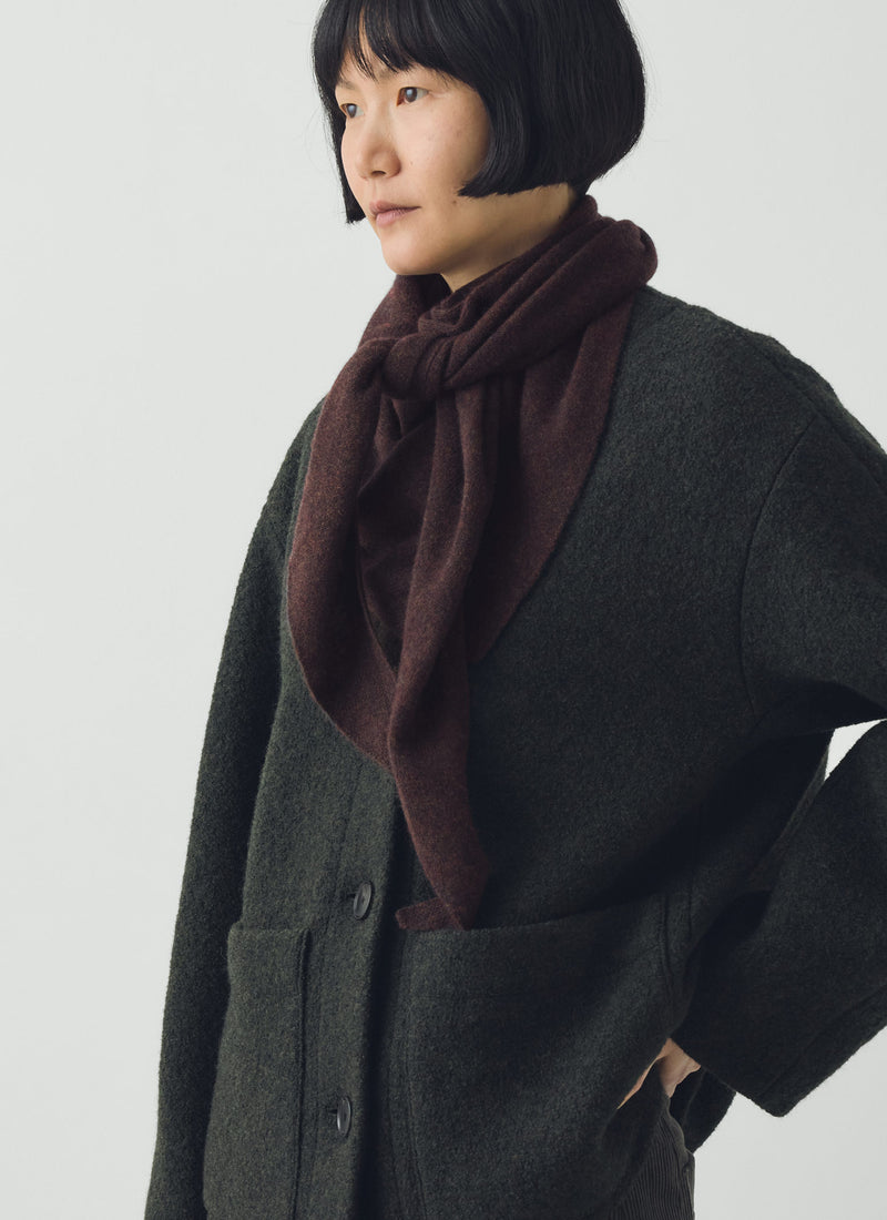 Wool Cashmere Large Bandana | Truffle