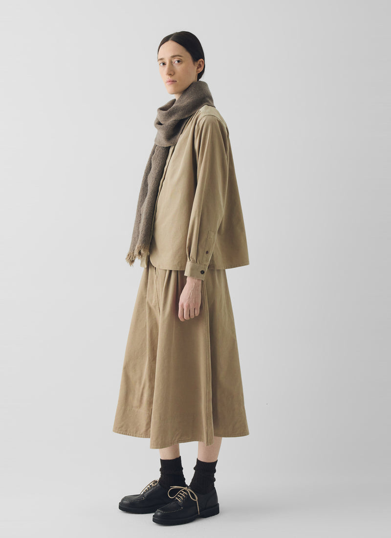 Chevron Wool Cashmere Scarf | Warm Grey