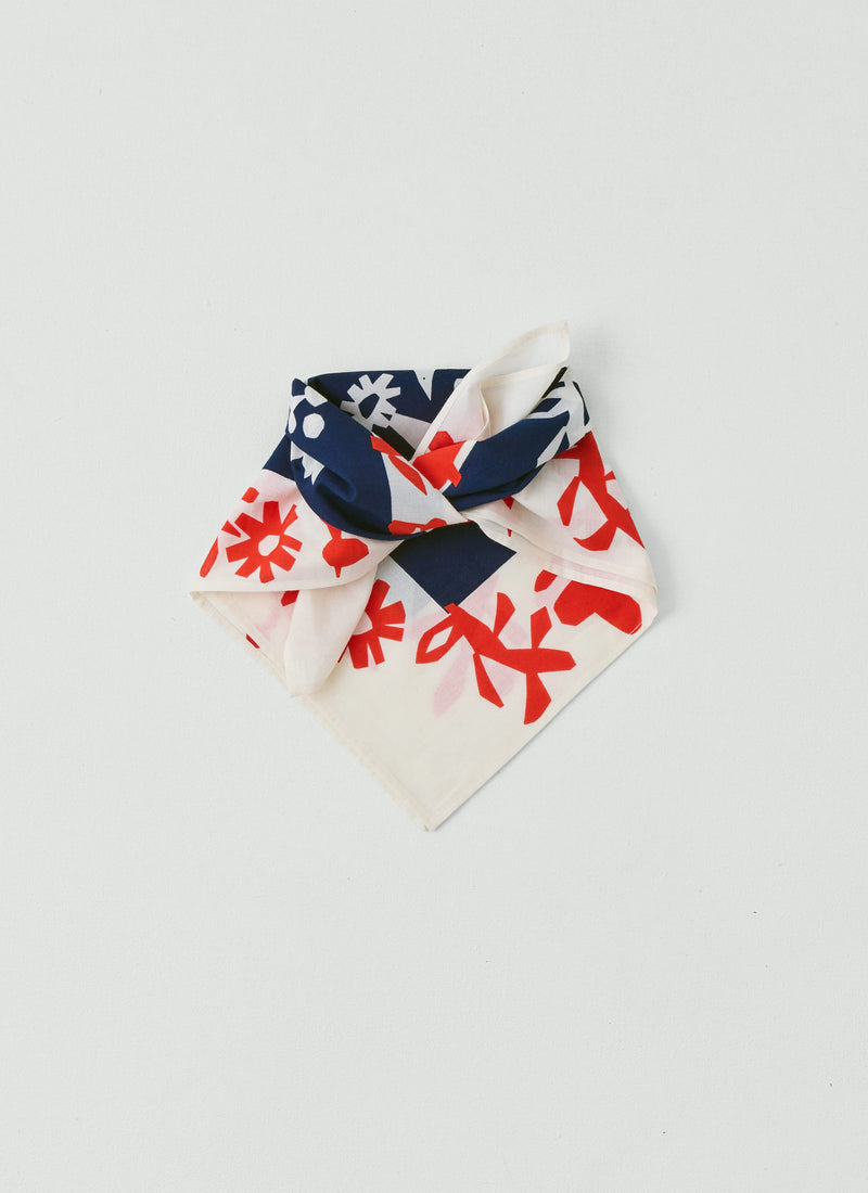 Emma Carlow Tree of Life Print Cotton Bandana | Indigo Blue