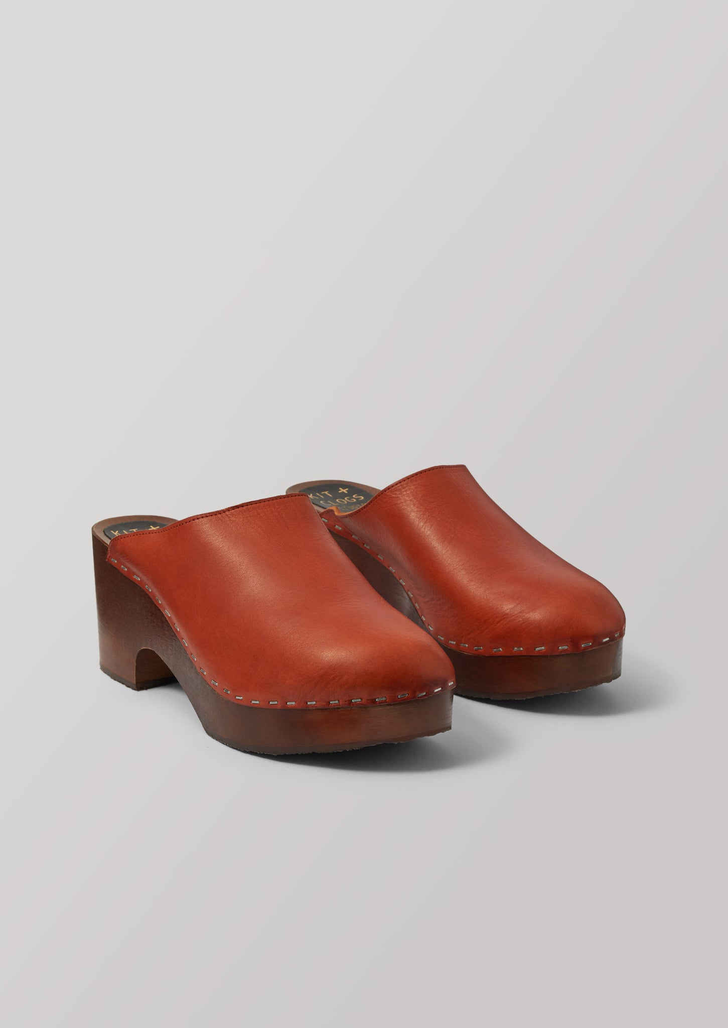 Kit and Clogs Studio Leather Mules | Amber | TOAST