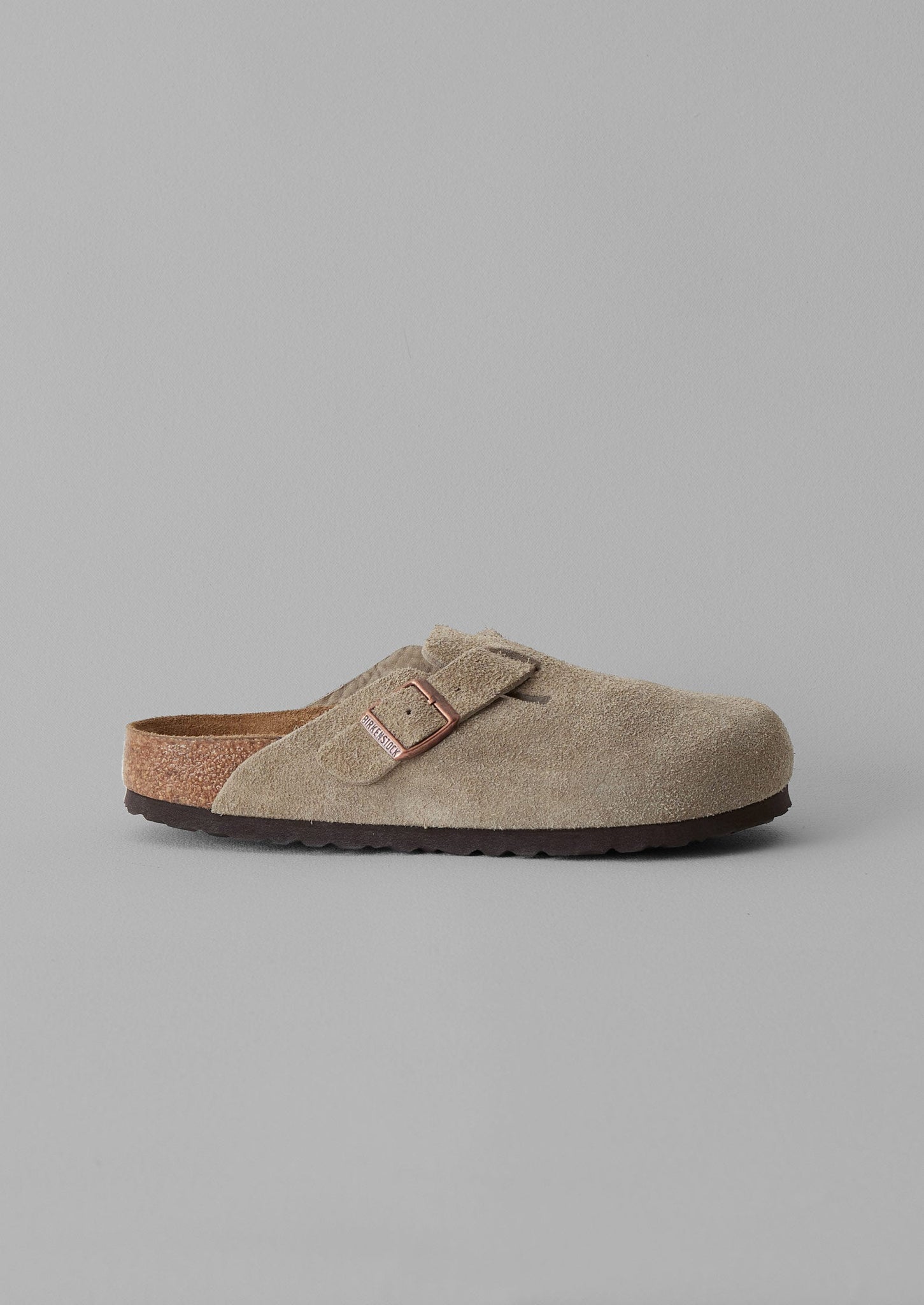 Birkenstock Suede Boston Clogs | Taupe