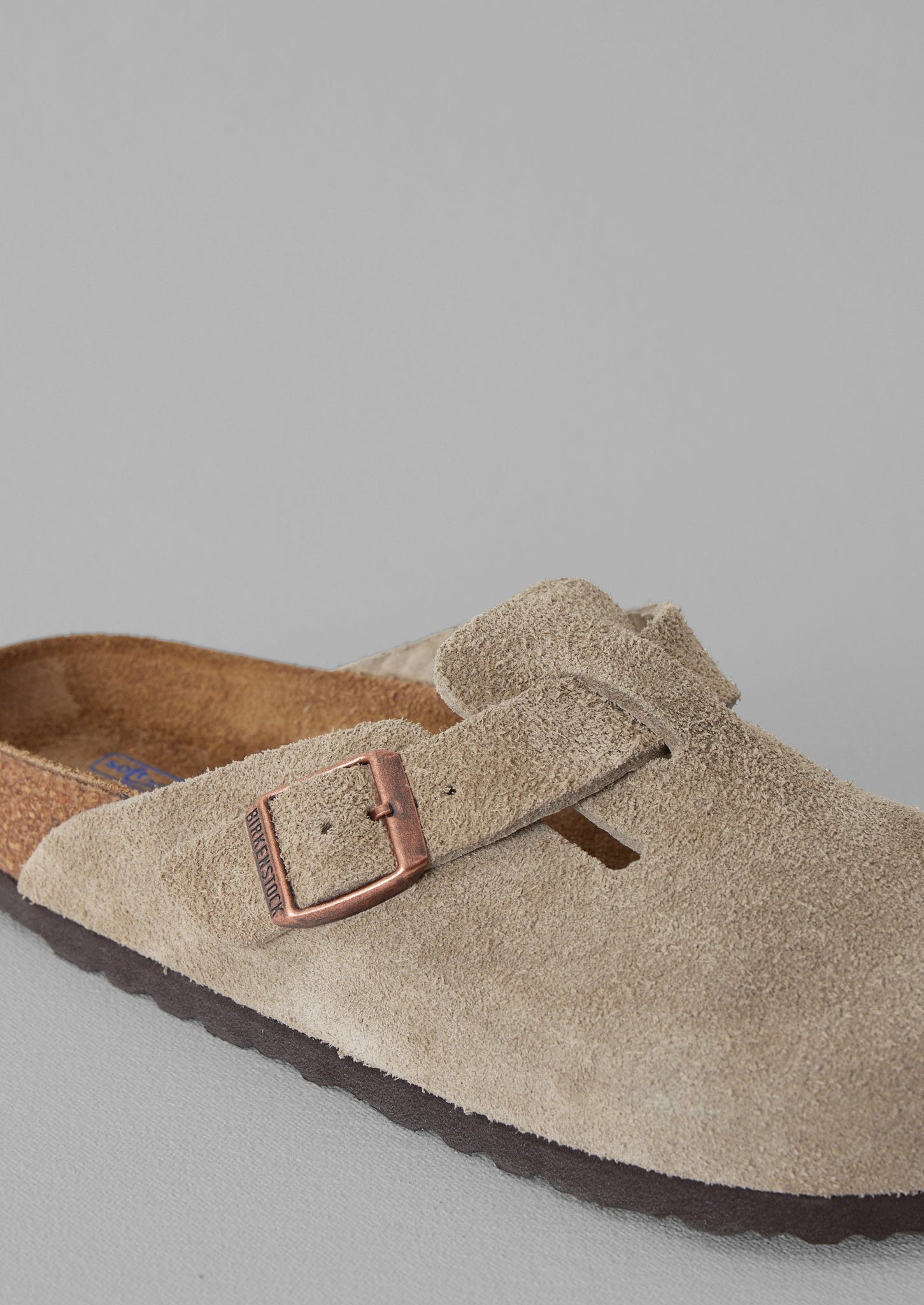 Birkenstock Suede Boston Clogs | Taupe