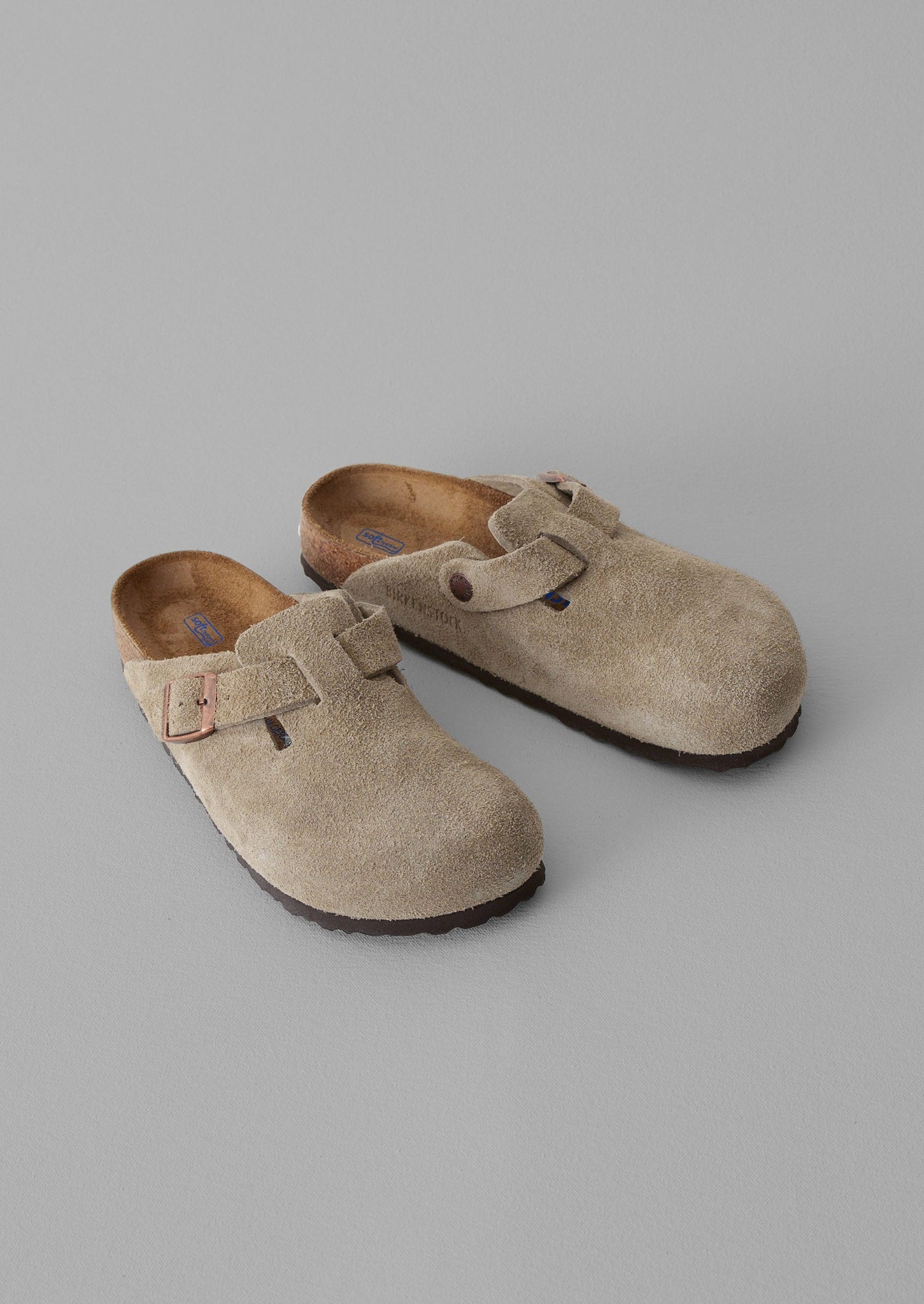 Birkenstock Suede Boston Clogs | Taupe