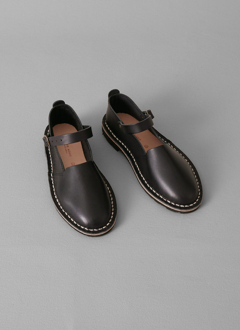 Steve Mono Artisan Leather Buckle Shoes | Black