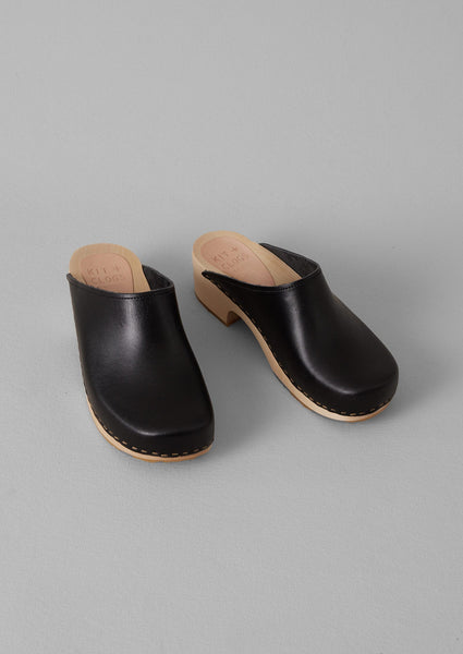 Kit Clogs Studio Leather Mid Heel Clogs