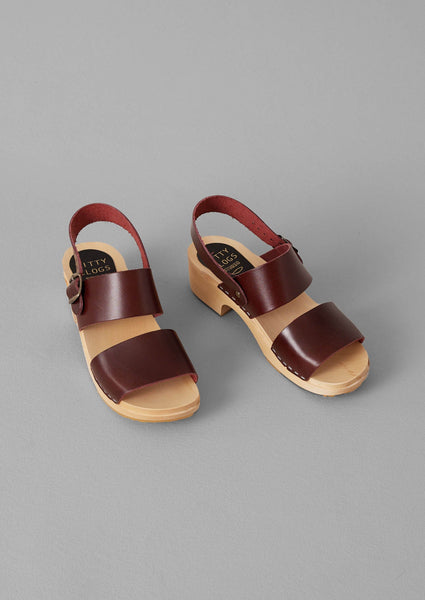Kit Clogs Studio Etta Leather Clogs Chestnut