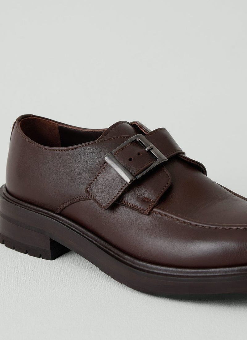 Sturlini Monk Strap Shoes | Dark Brown