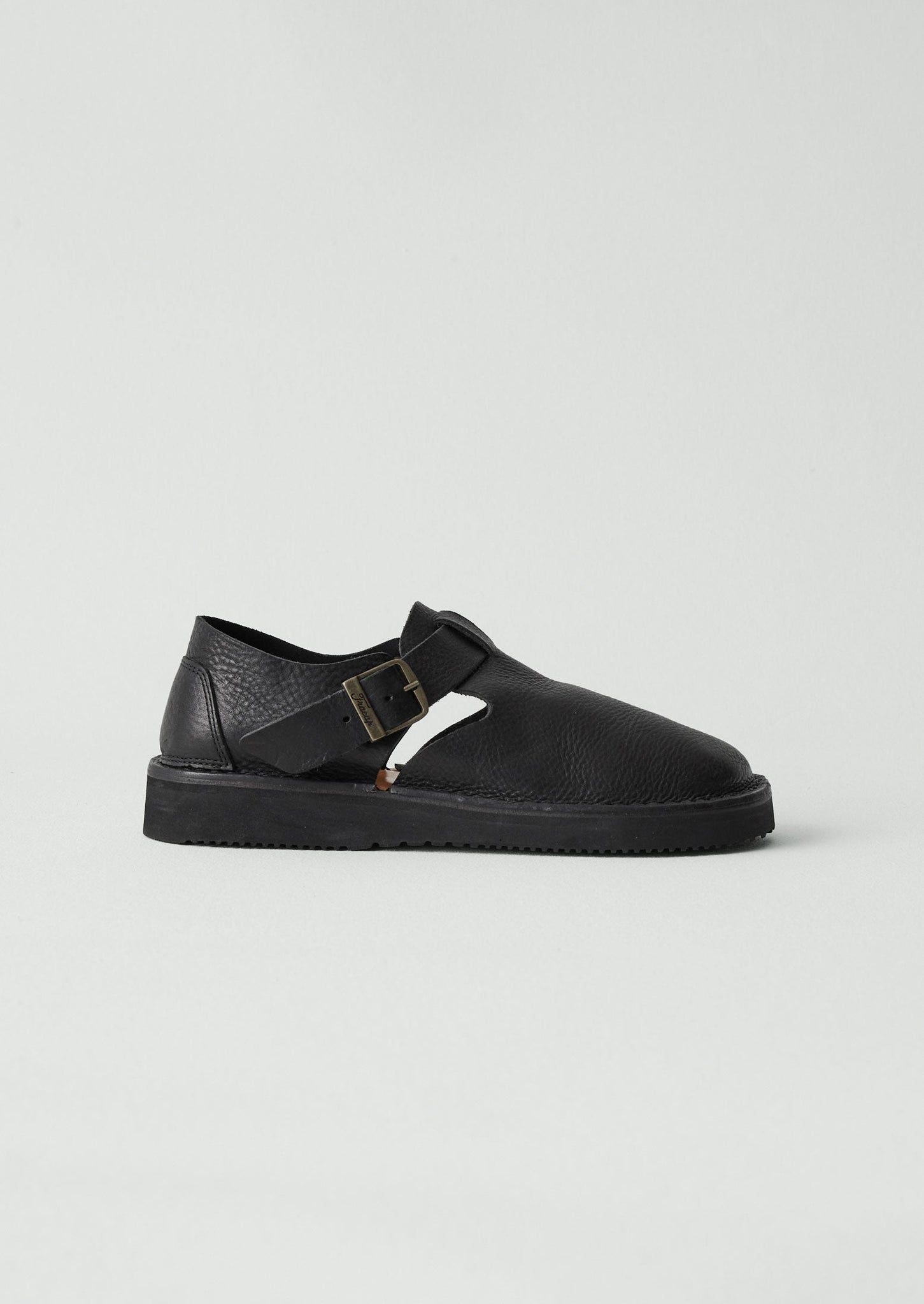 Fracap Leather Buckle Shoes | Black