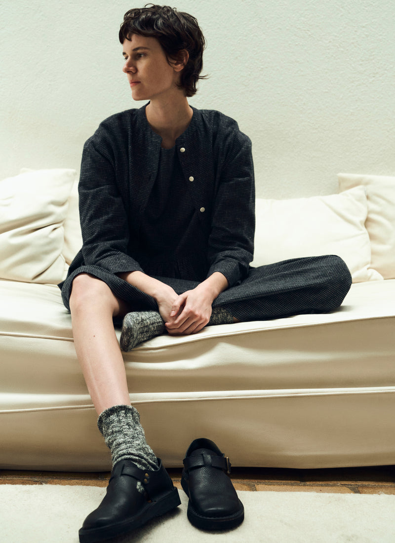 Fracap Leather Buckle Shoes | Black