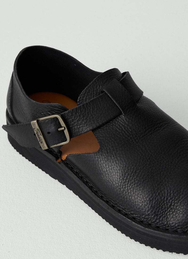 Fracap Leather Buckle Shoes | Black