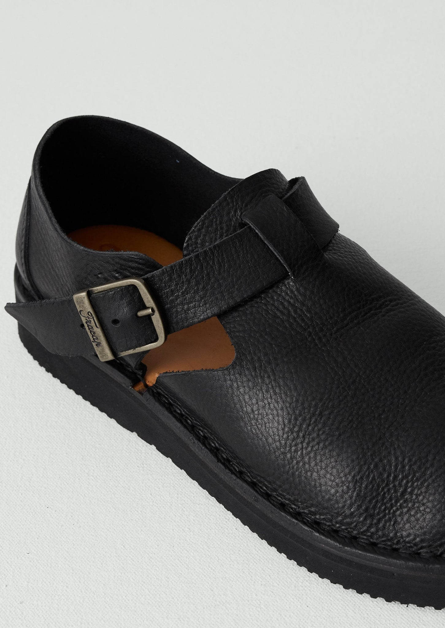 Fracap Leather Buckle Shoes | Black