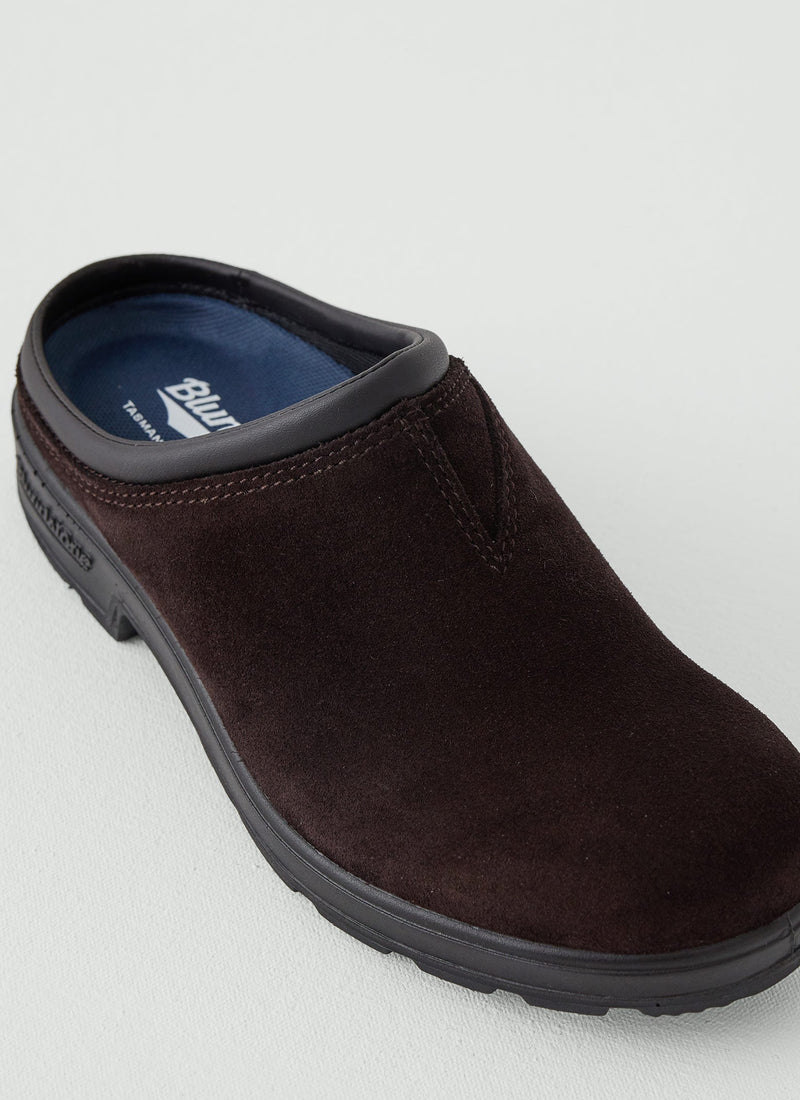 Blundstone Suede Clogs | Dark Brown