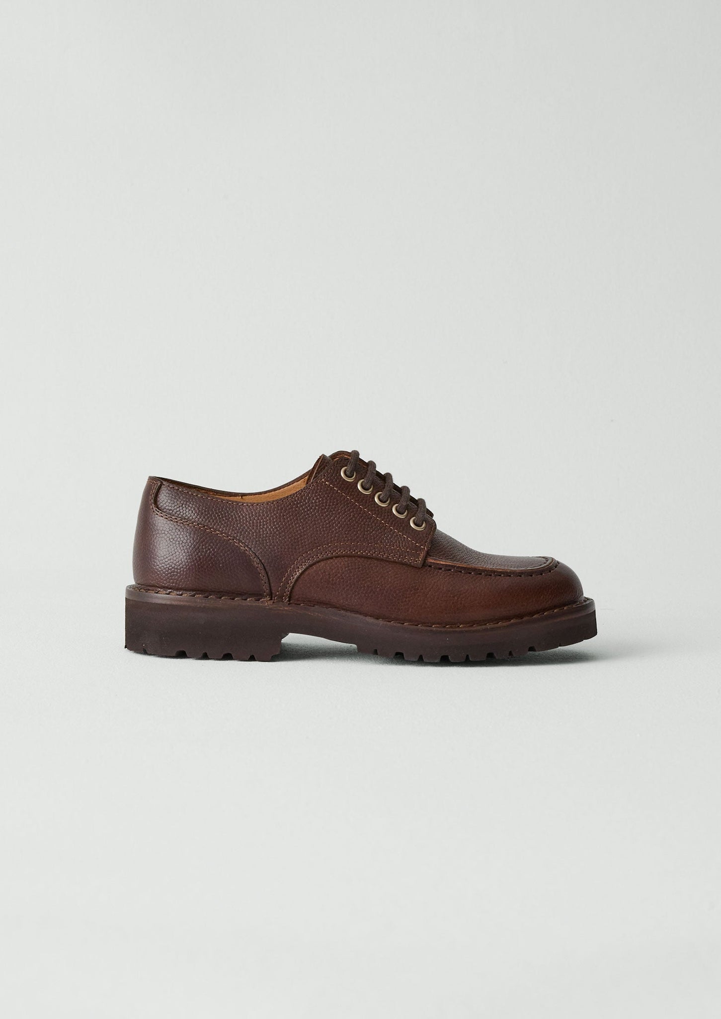 Fracap Leather Postman Shoes | Dark Brown