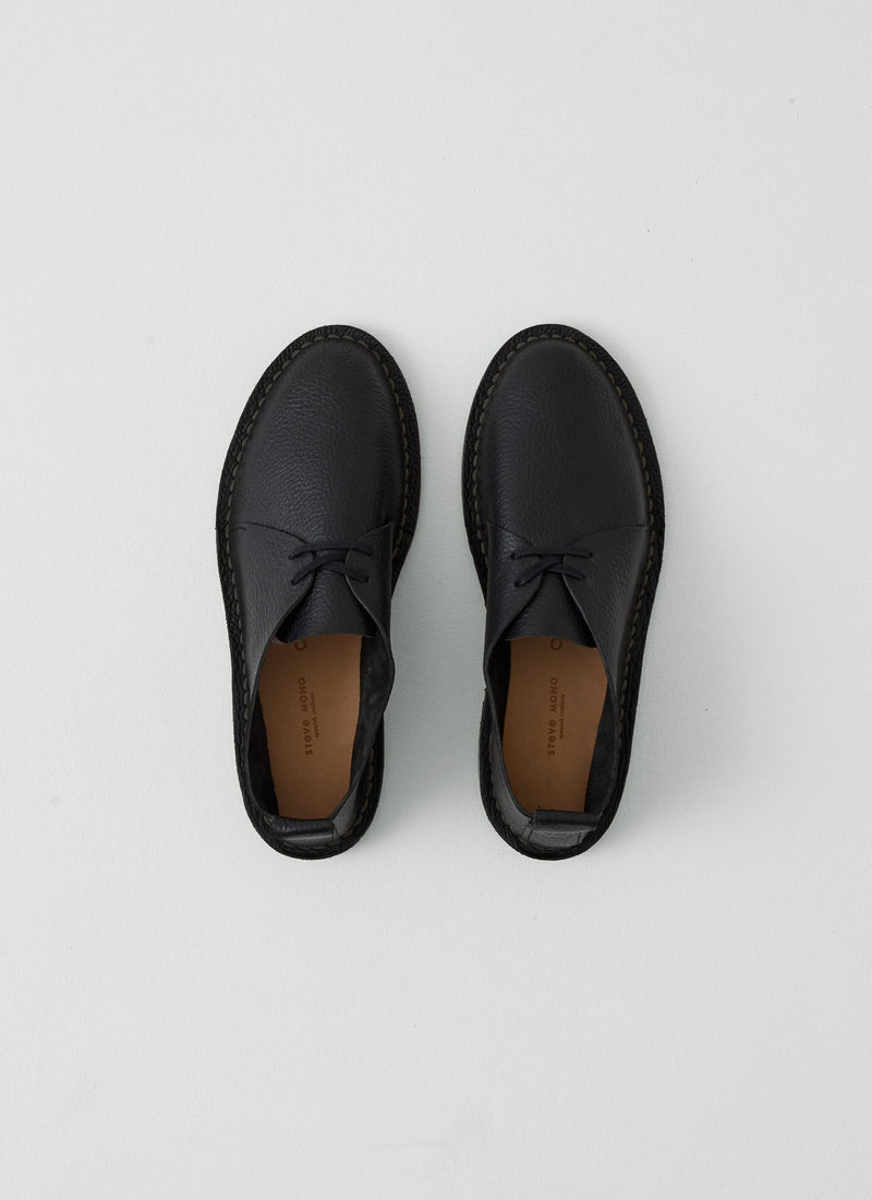 Steve Mono Leather Derby Shoes | Black