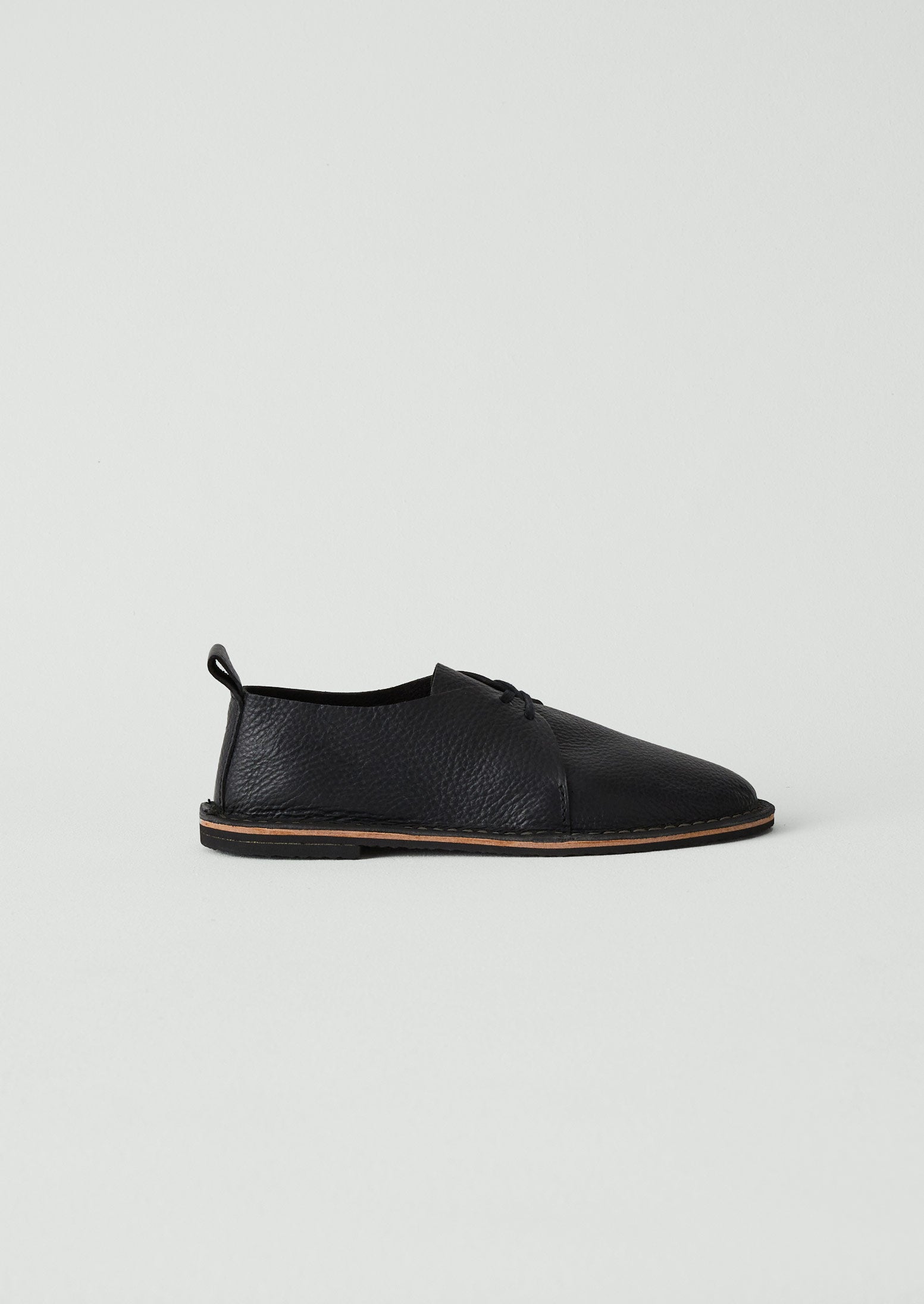 Steve Mono Leather Derby Shoes | Black | TOAST