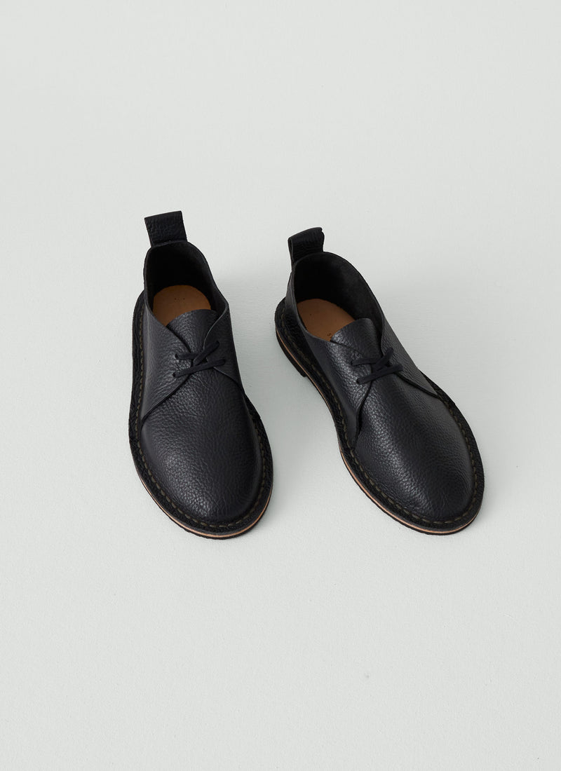 Steve Mono Leather Derby Shoes | Black