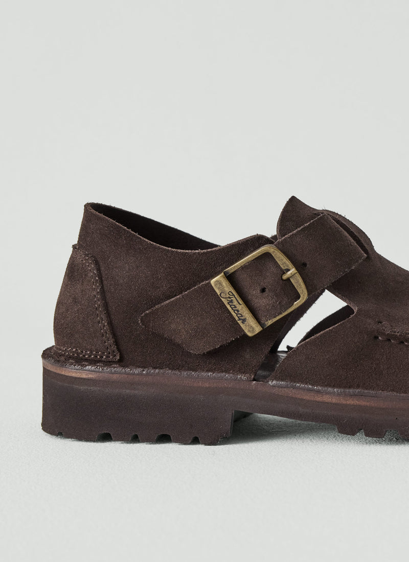 Fracap Suede Ankle Shoes | Coffee