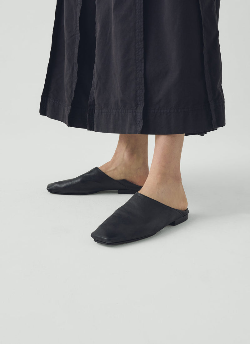 Sturlini Square Toe Leather Shoes | Black