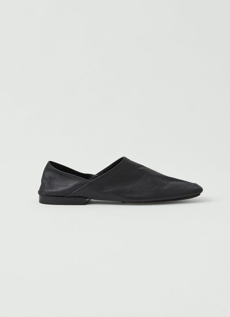 Sturlini Square Toe Leather Shoes | Black