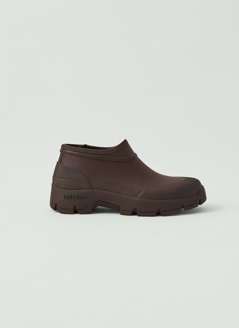 Tretorn Rubber Clog Boots | Chocolate Brown