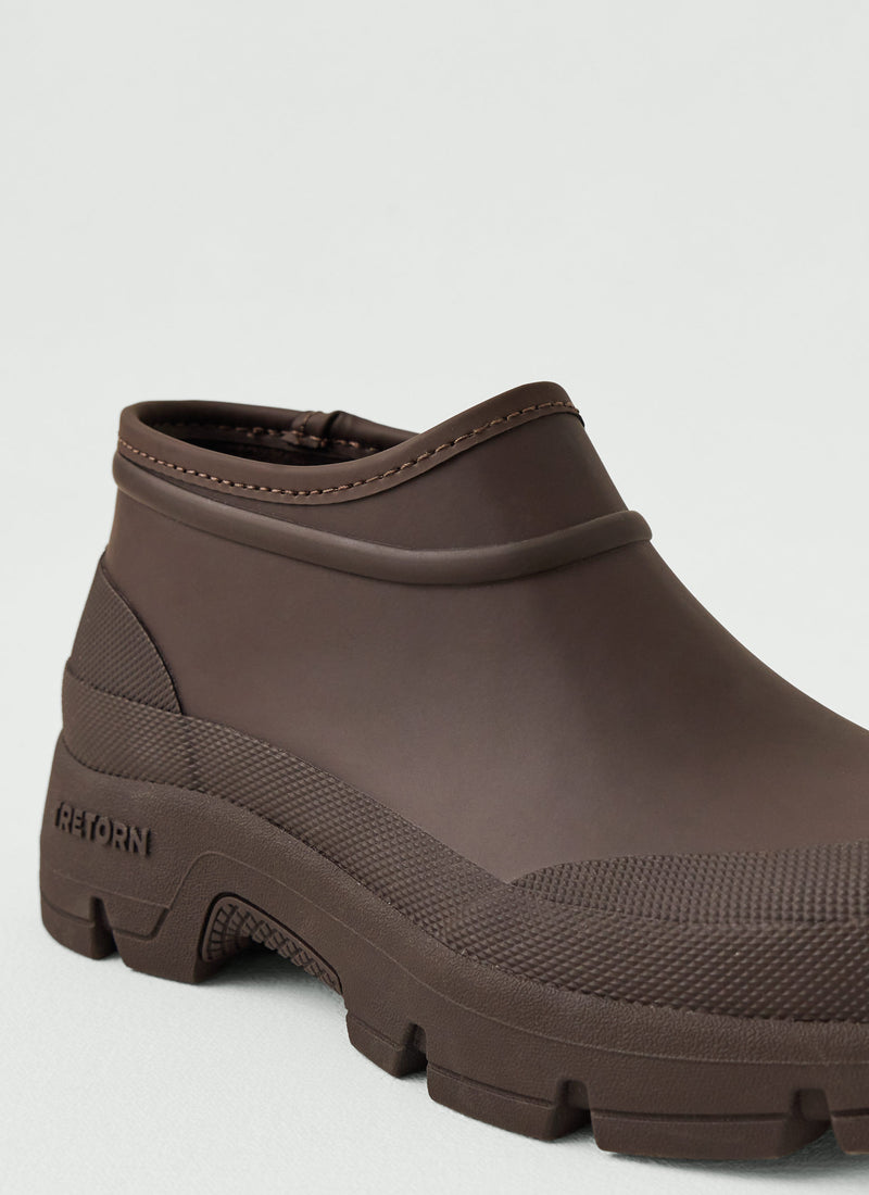 Tretorn Rubber Clog Boots | Chocolate Brown