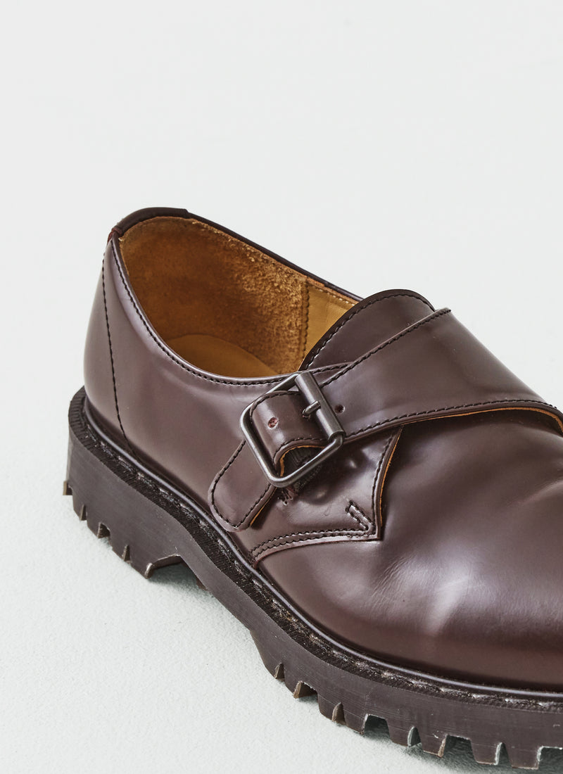 Solovair Leather Monk Strap Shoes | Cordovan