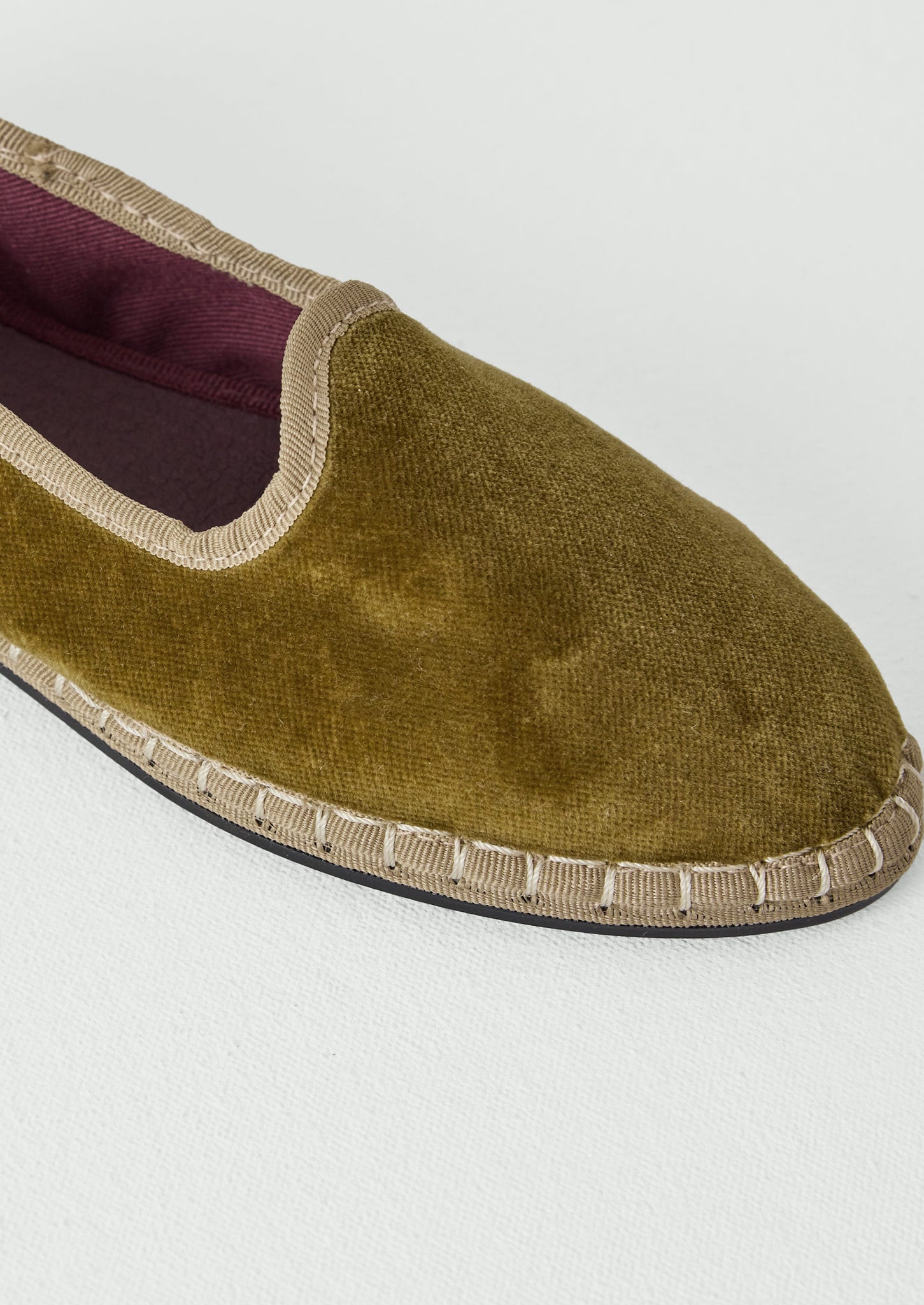 Flabelus Velvet Slippers | Olive