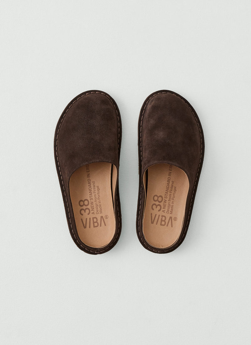 Vibae Roma Mules | Bitter Chocolate