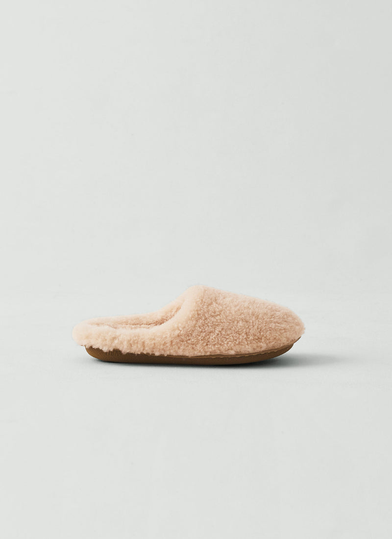 Vibae Roma Shearling Slippers | Natural