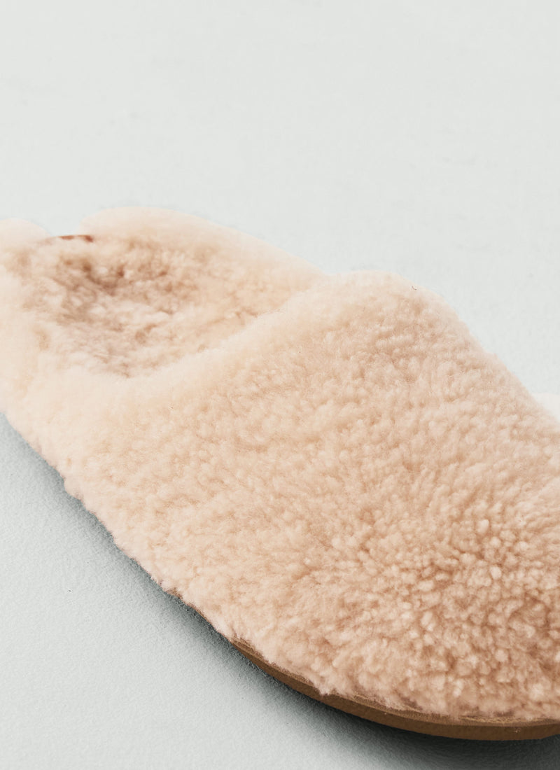 Vibae Roma Shearling Slippers | Natural