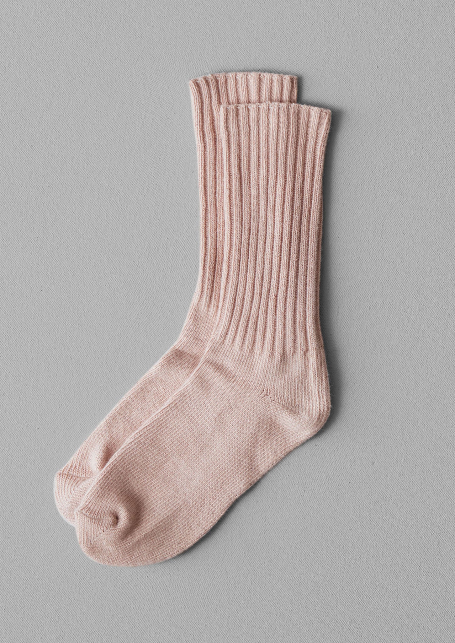 Escuyer Ribbed Cotton Socks | Dusty Pink