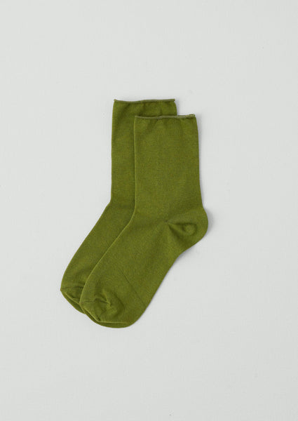 Fine Cotton Cashmere Socks Apple