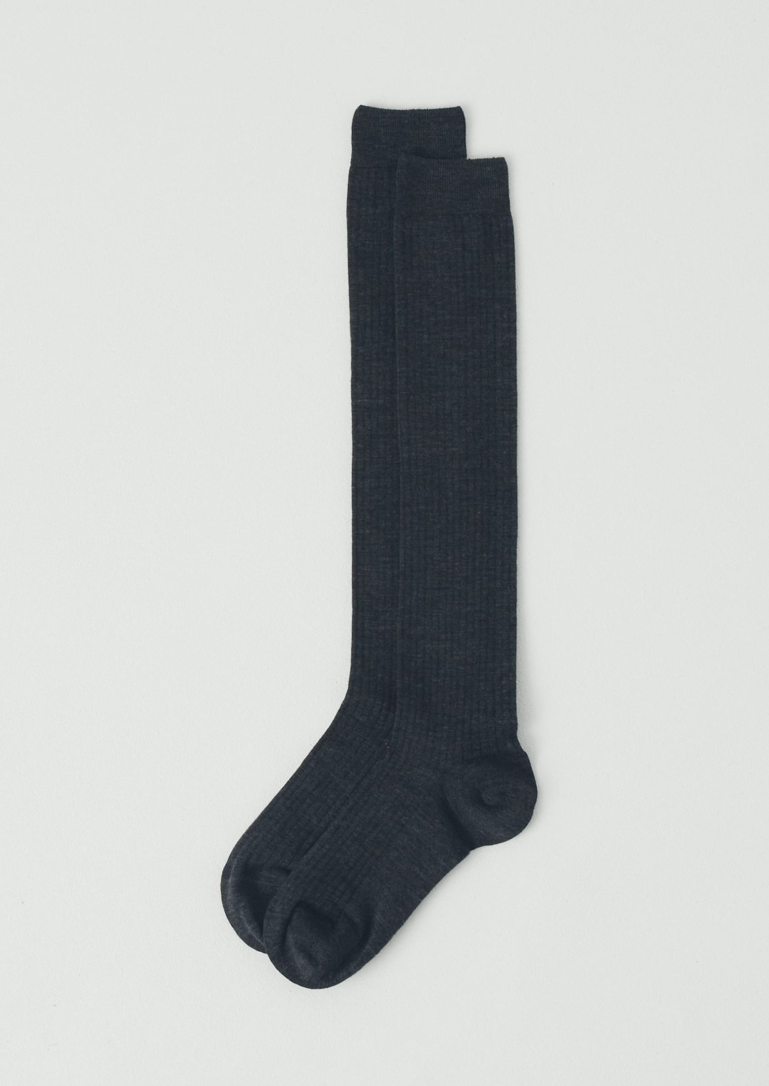 Maria La Rosa Knee High Wool Socks | Charcoal