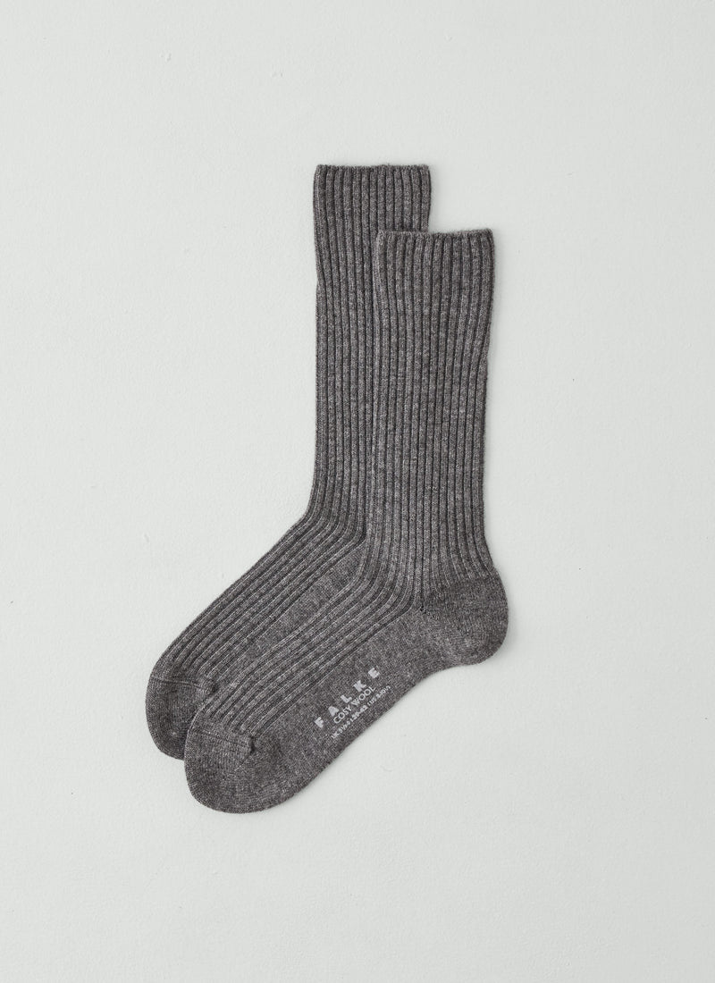 Falke Cosy Wool Boot Socks | Light Grey Melange