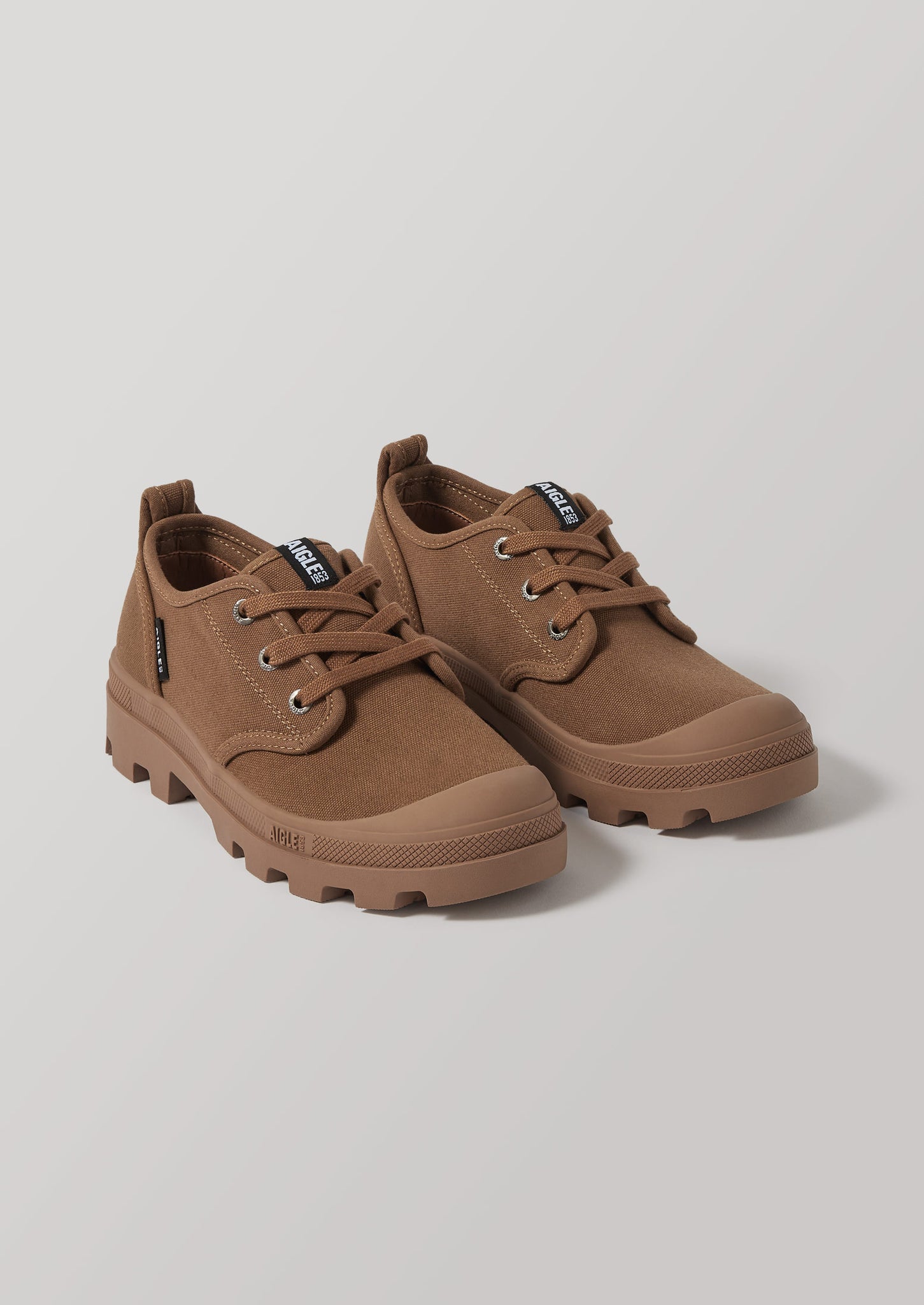 Aigle Organic Cotton Walking Trainers Brown TOAST