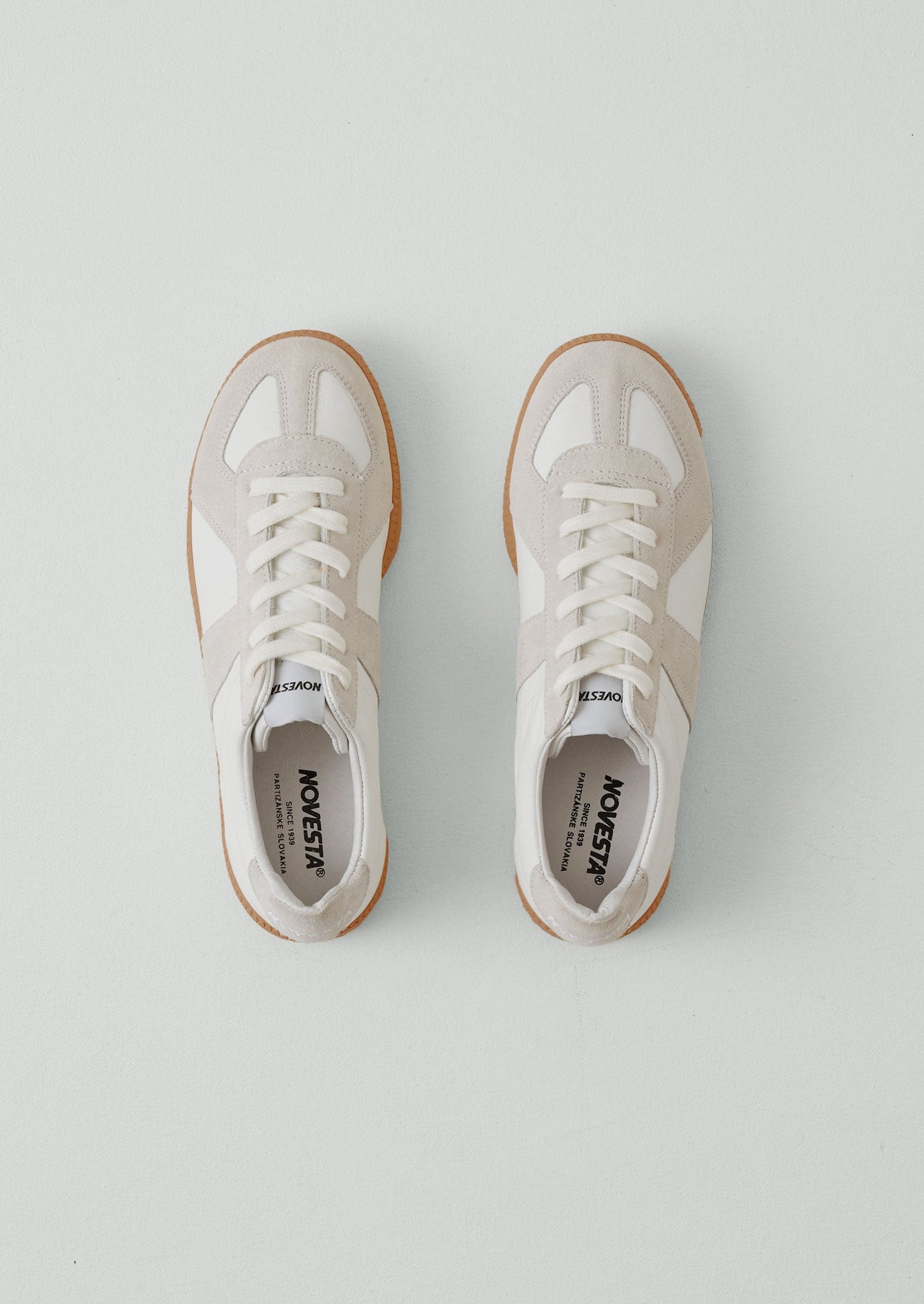 Novesta Gat Leather Trainers | Ecru